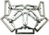YIXI-SBest 5 Pcs 1.5" (38 mm) Inside Diameter D Ring High-Grade Luggage Buckle Lobster Clasp Claw Swivel for Strap Push Gate Lobster Clasps Hooks ...