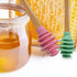 3 Pcs Silicone Honey Dipper Sticks - Spiral Design Non-Drip Honey Spoon with Jar Stirring Rod, Food-Grade BPA Free Dispenser for Syrup, Jam & Beve...