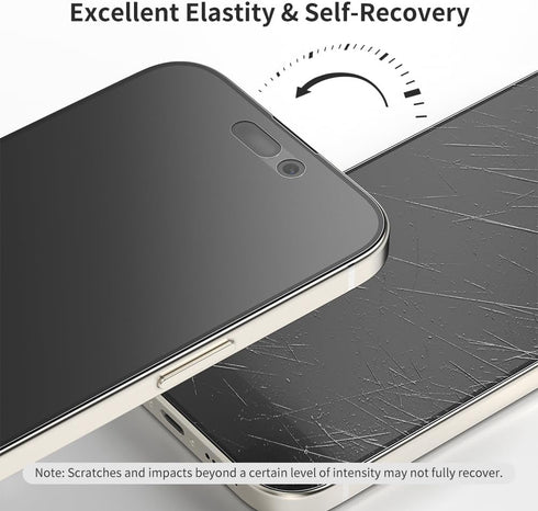 Sinjimoru iPhone 15 Series Self-Healing Privacy Screen Protector, Anti-Spy Cell Phone Privacy Screen TPU Film for iPhone 15/15 Pro. Full Cover Pri...