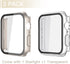 Misxi 2 Pack Hard PC Case with Tempered Glass Screen Protector Compatible with Apple Watch Series 9 Series 8 Series 7 41mm, Anti-Drop Lightweight ...