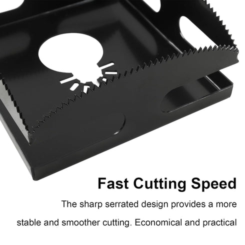 Square Slot Cutter, 2 Pcs Stainless Steel Outlet Cutout Multi-Tools Carving One Step in Place Oscillating Milling Cutter for Drywall/Plastic Metal...