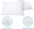 4 Pack Pillow Protectors with Zipper Breathable & Noiseless & Durable 100% Waterproof Pillow Cases Standard Size White Pillow Protector...