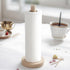 Wooden Paper Towel Holder Countertop - Solid Beechwood Paper Towel Dispenser Stand with Anti-Skid Base...