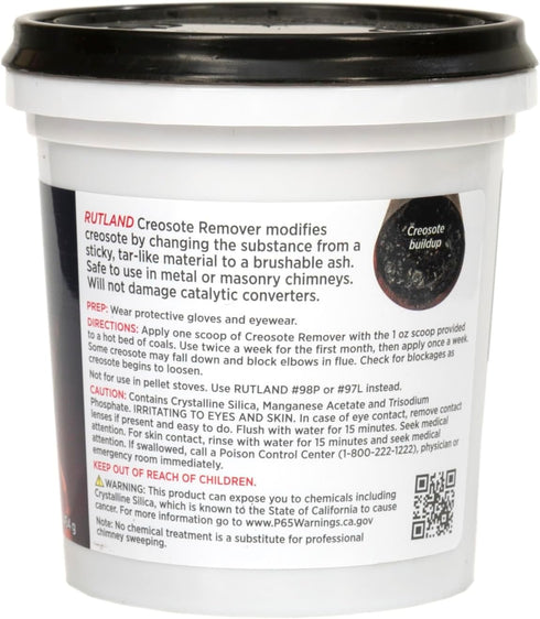 Rutland Creosote Remover, Fireplace, Wood Stove & Chimney Cleaner, 1 lb Tub...