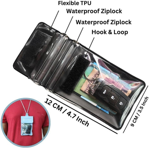 Waterproof Car Key FOB Case Floating Wallet Pouch for Remote Keys ID Credit Card Cash Money Dry Bag Holder for Swimming......