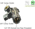 EZ-Fluid 1/2" Fip X 3/8"Comp X 3/8"Comp 1/4 Turn Dual Outlets Heavy Duty Chrome Brass Angle Stop Valve Water Shut Off Ball Valve (1)...