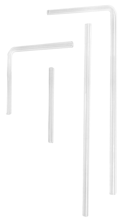 EISCO 4 Piece Glass Delivery Tube Set - Variably Shaped - Borosilicate 3.3 Glass...