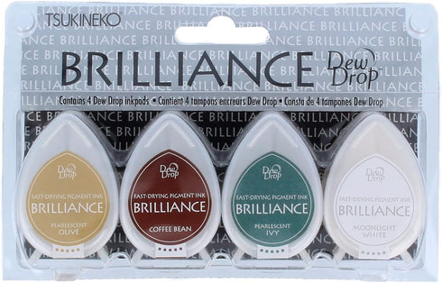 Tsukineko "Earth Tone Brilliance Inkpad Set...