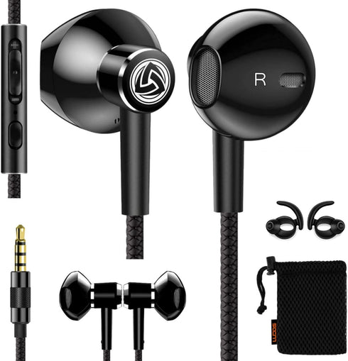 LUDOS SPECTA Wired Earbuds in-Ear Headphones, 5 Years Warranty, Earphones with Microphone for Clear Calls, Noise Isolating, for iPhone, iPad, Sams...