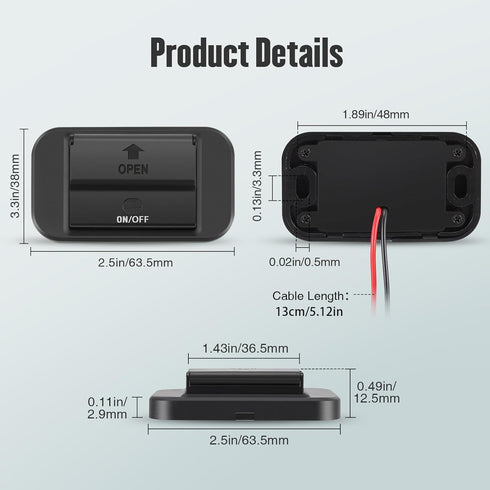 12V RV Type C USB Outlet with Power Switch 36W QC3.0 USB & 55W PD Type C Quick Charge Socket 12V 24V Car Charger RV Switch Panel Car Charger with ...