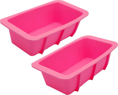Premium 2-Pack Smaller Silicone Bread Loaf Pan Set Nonstick, Oven 2 Frezeer Safe, Easy-Release, Dishwasher Food-Grade Baking Pans for Homemade Cak...