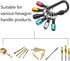 1/4 inch Hex Shank Bit Holder, 6pcs Quick Release Drill Bit Holder Keychain for Impact Driver, Portable Screwdriver Bits Holder, Aluminum Alloy, C...