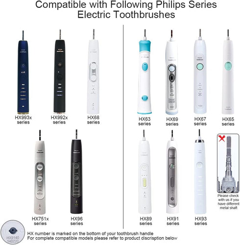 Electric Toothbrush Metal Shaft/Link Rod Parts/Vibrating Tip with Sensor Wire Compatible with Philips HX9900, HX6800, HX7500, HX751v, HX9690 Serie...