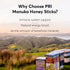 P.R.I Manuka Honey Sticks, Certified MGO 60+, Raw New Zealand Manuka Honey, Perfect for On-the-Go, 10ct...