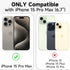 Christmas Clear Phone Case for iPhone 15 Pro Max, Gingerbread Man Pattern Case Cover Soft TPU Protective Slim Shockproof Cover Boys Girls Phone Ca...
