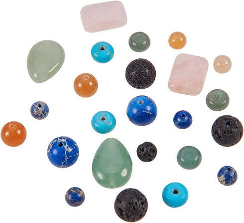 SUNNYCLUE 1 Box DIY 8 Pairs Chandelier Gemstone Earrings Making Starter Kit Feather Charm Leaf Charms for Jewelry Making Earring Connector Charm F...