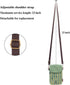 WITERY Small Canvas Cell Phone Purse Wallet- Handmade Cute Cross Body Phone Purse with Adjustable Shoulder Strap...
