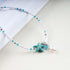 Boho Starfish Beaded Anklet Bracelets White Beads Anklet Beach Beaded Ankle Bracelet Summer Blue Starfish Foot Chain Jewelry for Women...