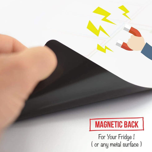 12 x 8 Inch Magnetic White Dry Erase Board for Fridge, A4 Small Chalkboard Magnet White Board Refrigerator Whiteboard Sheet with 3 Markers and Big...