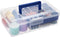 BTSKY Clear Plastic Storage Box with Removable Tray Multipurpose Stationery Storage Box with Handle Handy Sewing Box Art Craft Supply Organizer Ho...