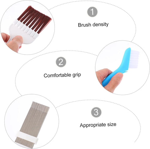 HOMSFOU 1 Set Air Conditioner Cleaning Brush Kitchen Cleaning Brush Cooling fin Comb Cleaner Brush a/c Condenser air Conditioning Condenser Air Co...