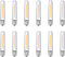 12 Pack Dimmable E12 LED Bulbs, 0.6W Led Candelabra Bulbs 2700K Warm White, Vintage T13 LED Replacement Light Bulbs for C7/E12 Bases S14 G40 Outdo...