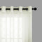 KOUFALL Quatrefoil Sheer Curtains 63 Inch Length for Living Room Cream Beige Grommet Airy Semi Sheer Curtains Faux Linen Texture Light Filtering S...