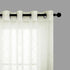 KOUFALL Quatrefoil Sheer Curtains 63 Inch Length for Living Room Cream Beige Grommet Airy Semi Sheer Curtains Faux Linen Texture Light Filtering S...