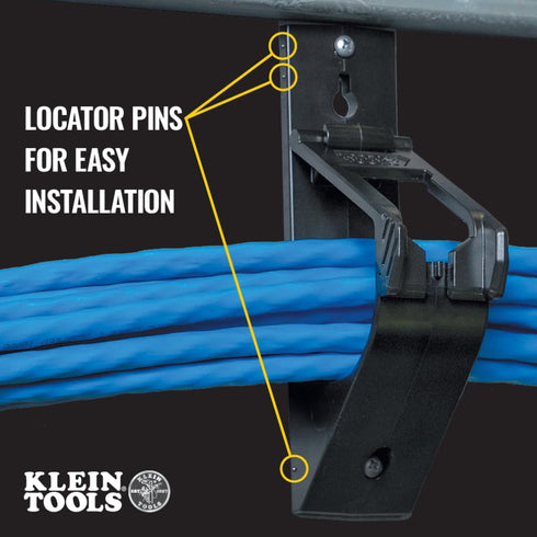 Klein Tools 450-510 2-Inch J-Hooks, Cable Management System with Lockable Latch for Extension Cords, Conduit, Fiber, Ethernet Cables, 6-Piece...