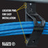 Klein Tools 450-510 2-Inch J-Hooks, Cable Management System with Lockable Latch for Extension Cords, Conduit, Fiber, Ethernet Cables, 6-Piece...