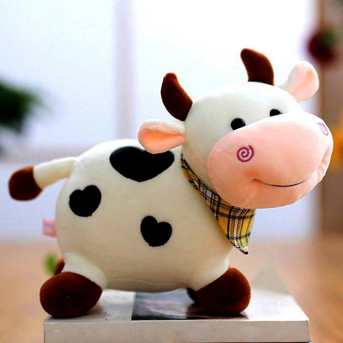Cow Plush Toy Cow Stuffed Animal Cute Soft Plush Cow Toy 10.5 Inch Cow Plush Stuffed Animal Plush Toy Cow Doll, Gift for Kids, Boys, Girls...