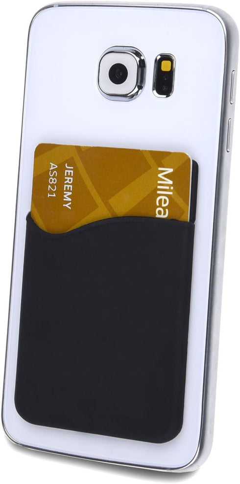 Credit Card/ID Card Holder - Can be attached to almost any Phone - Carry Essential Cards with your Phone - Silicone Material, cards will not fall ...