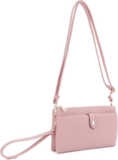 Isabelle Women's Crossbody Shoulder Bag Cell Phone Purse Wallet Wristlet Clutch with Adjustable Strap and Zipper...