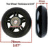ORO 1 Pair Luggage Wheels Replacement 78 * 24mm Case Wheels with 8mm(0.31") Bearings Wheels for Suitcase and Inline Outdoor Skate and Caster Board...