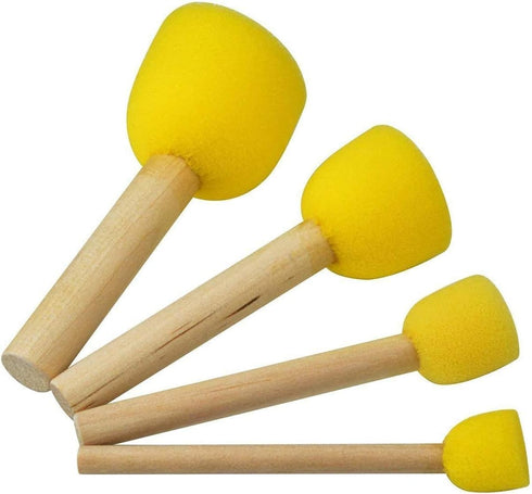 28-Pieces Assorted Size Round Sponges Brush Set, Paint Tools for Kids...