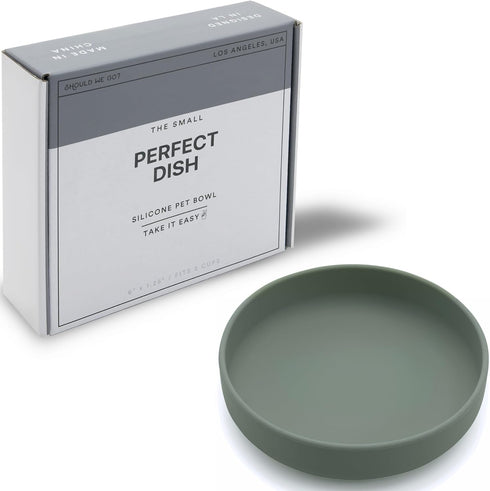 The Perfect Dish - Durable Dog Water Bowl - No Spill - Less Mess Non-Tippable Water & Food Bowl, Pure Silicone, Spill Proof with Suction Cup, Suit...