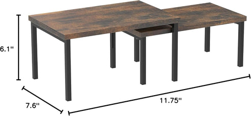 Simple Houseware Expandable Counter Shelf, Rustic Brown...