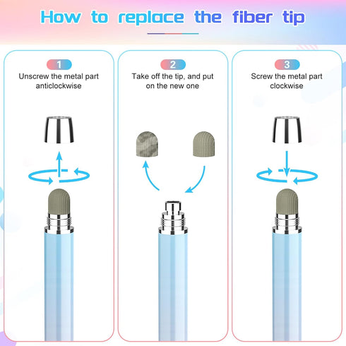 Stylus Pens for Touch Screens, 6 Pack High Sensitivity Capacitive Stylus for iPad iPhone Samsung Galaxy and Tablets, Extra 6 Replacement Tips...