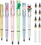 Forever Pencil,6PCS Everlasting Pencil with Extra 6 Removable Cartoon Decorations 6 Replaceable Nibs Reusable Inkless Pencils Magic Pencil Set for...