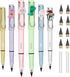 Forever Pencil,6PCS Everlasting Pencil with Extra 6 Removable Cartoon Decorations 6 Replaceable Nibs Reusable Inkless Pencils Magic Pencil Set for...