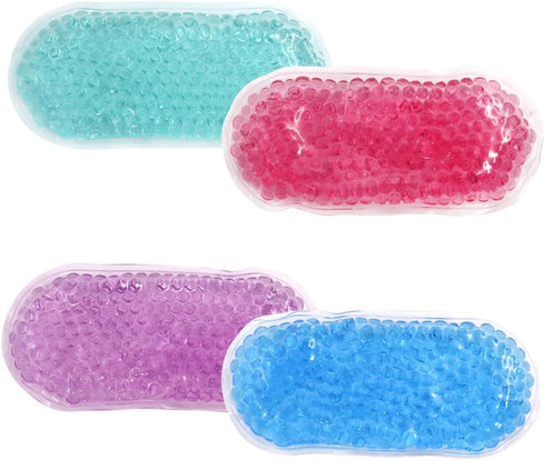 Small Ice Packs, Boo Boo Ice Packs for Injuries Reusable Hot Cold Packs Bulk Cold Compress for Pain Relief, Various Color, 8 Pack (4 pack oval)...