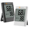Humidity Gauge, 2 Pack Indoor Thermometer for Home Digital Hygrometer Room Thermometer and Humidity Gauge with Temperature Humidity Monitor AAA Battery Powered(Color: Black and White)