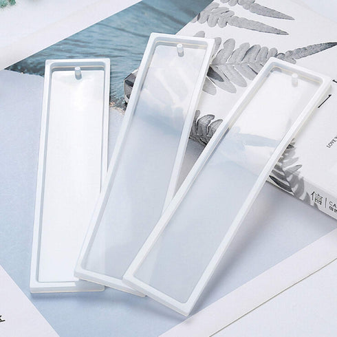 20 Pack Rectangle Silicone Bookmark Mold, DIY Bookmark Mould Making Epoxy Resin Jewelry DIY Craft Transparent Resin Mould Student Gift, 5.5 Inch...