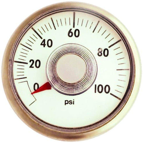 Milton Center Back Mount Pressure Gauge 638-7, 0-160 PSI Pressure Range, 1/8" Male NPT, Great with Compressors, Regulators, Air Lines, Pneumatics ...