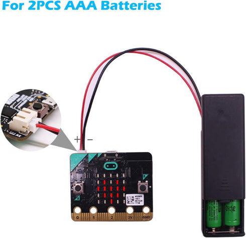 Battery Holder - 5 PCS 3V AAA Battery Case Cover Storage Box with ON/Off Switch and Wire Leads PH2.0 JST Connector Male for BBC Micro:bit Arduino...