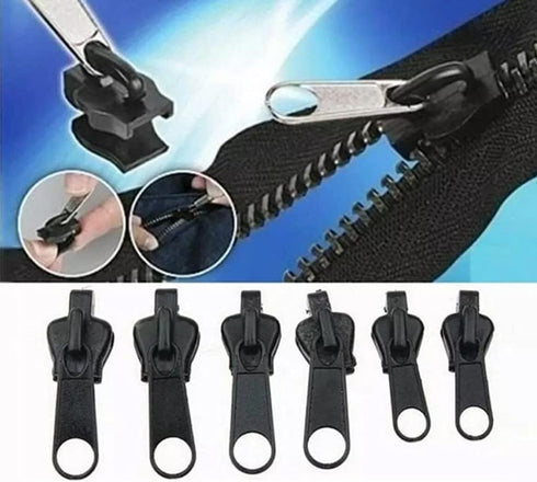 6Pcs Black Universal Instant Fix Zipper Repair Kit Replacement Zip Slider Teeth Zippers Design Arts, Crafts and Sewing?Fasteners, Instant Fix...