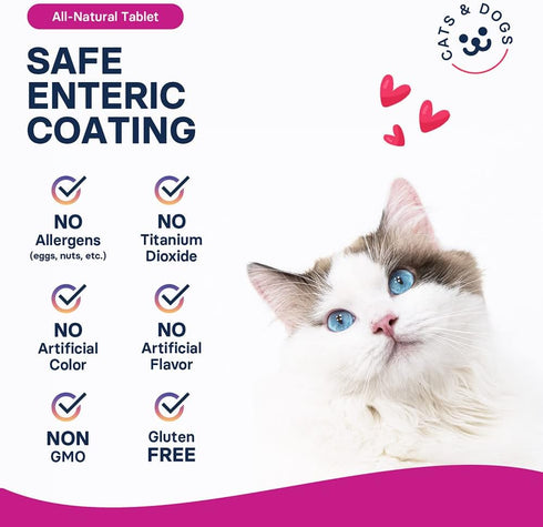 SAM-e Liver and Brain Health Supplement for Small Dogs and Cats - with S-aDENOSYLmethionine (Same), 60 Coated Tablets...