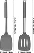 Silicone Cooking Spatula Turner, Heat Resistant Large Silicone Slotted Spatula Solid Spatulas for Nonstick Cookware, BPA Free Black Silicone Kitch...