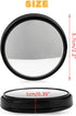 2 Pieces Blind Spot Mirror - PSLER 2" Round HD Glass Convex Rear View Mirror with Frame, 360° Wide Angle Side View Mirror Accessories with Self Ad...