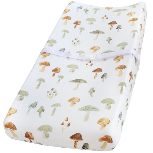 LifeTree Muslin Changing Pad Cover for Baby Girls Boys, 70% Viscose from Bamboo and 30% Cotton Natural Comfort Diaper Change Table Pad Covers, Sof...